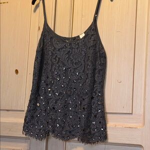 BKE Black Lace Embellished Camisole